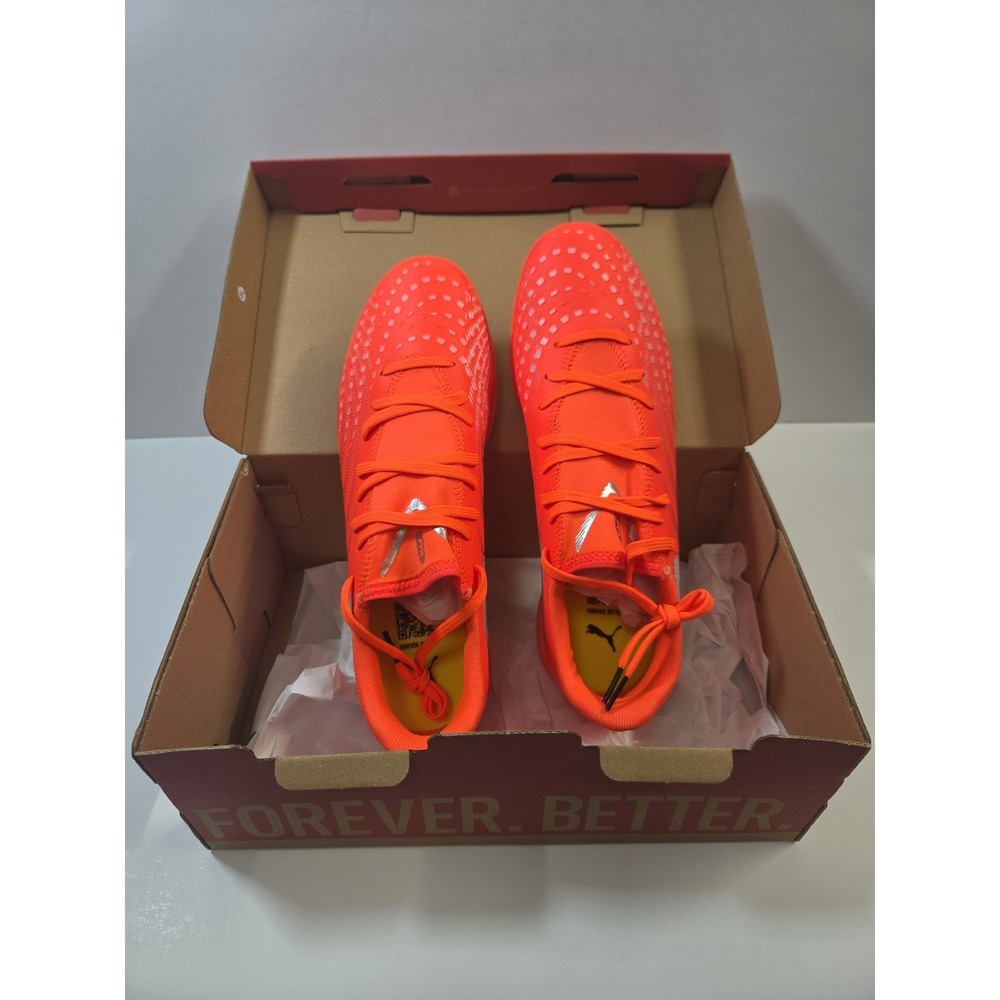 Puma Future 9 Play IT Glowing Orange Men Unisex Indoor Soccer Shoes 108921-01